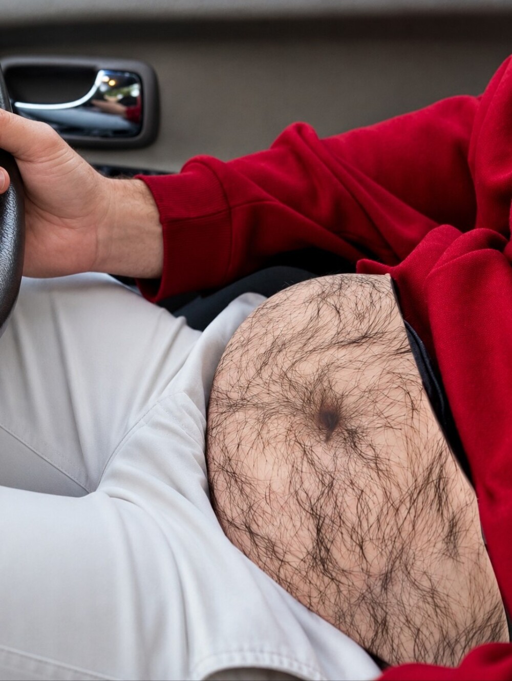 Secret Santa Gag Gift Hairy Stomach Fanny Pack Waist Bag